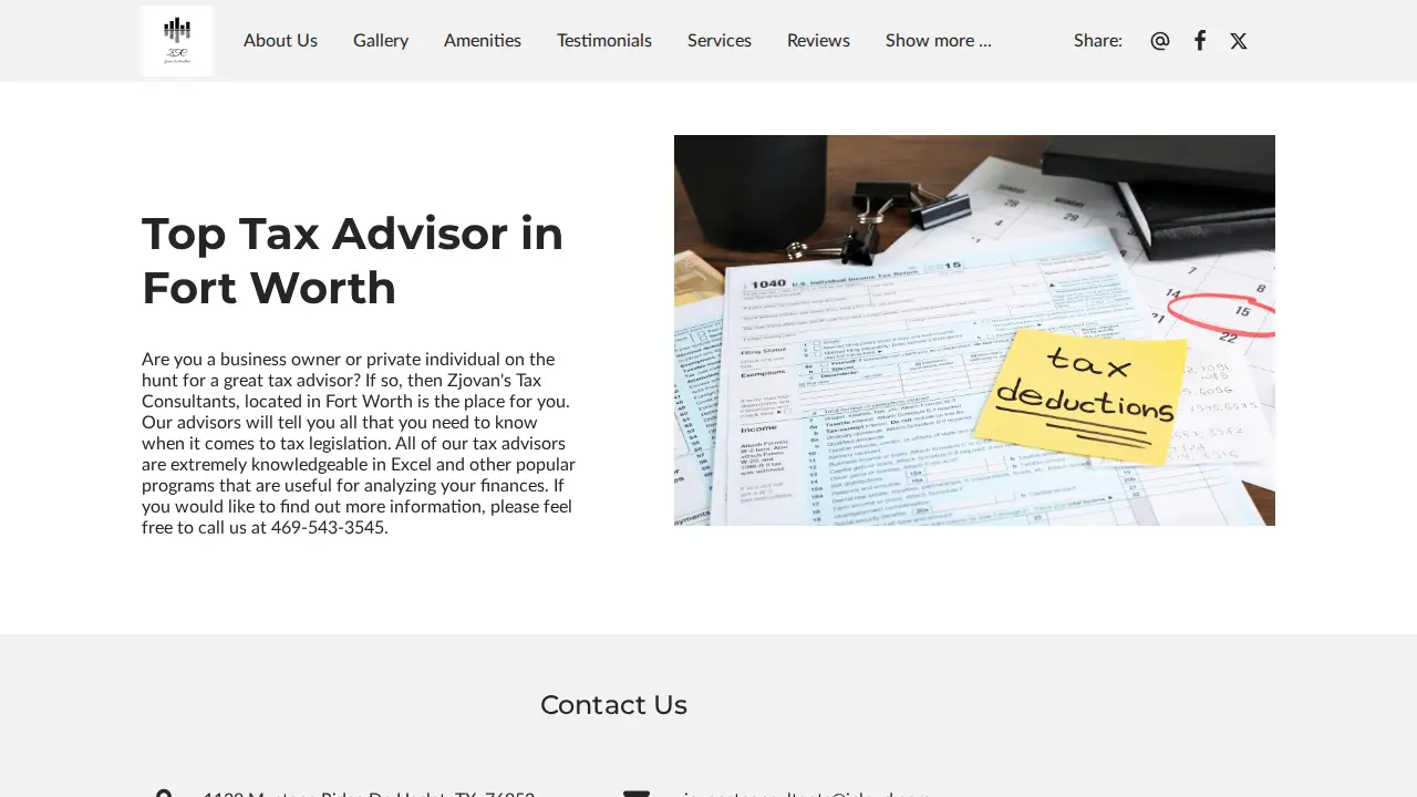 ZTC Tax Consultants page