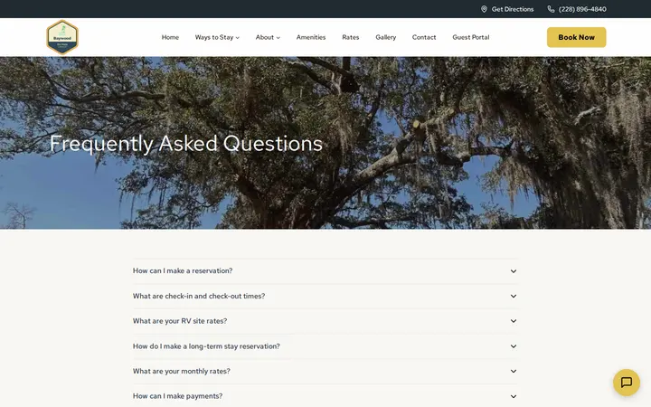 /about/faq — Baywood RV Park
