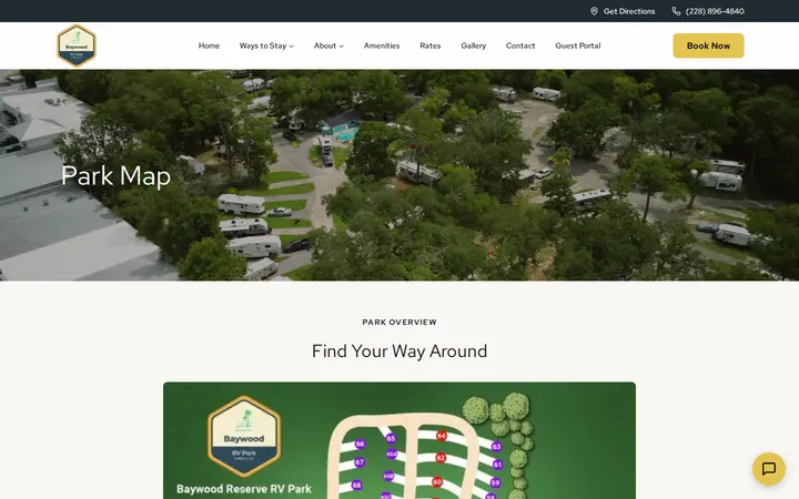 /about/park-map — Baywood RV Park