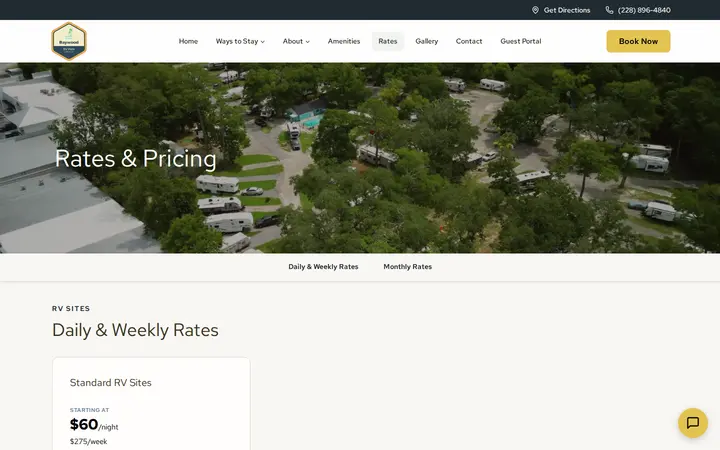 /rates — Baywood RV Park