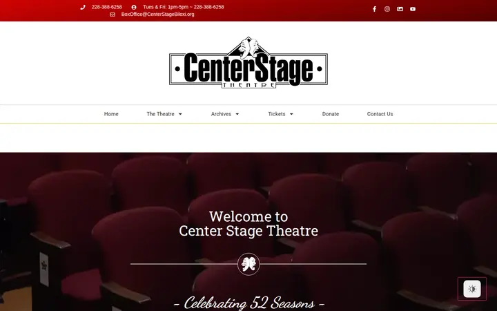 Website of Center Stage Theatre