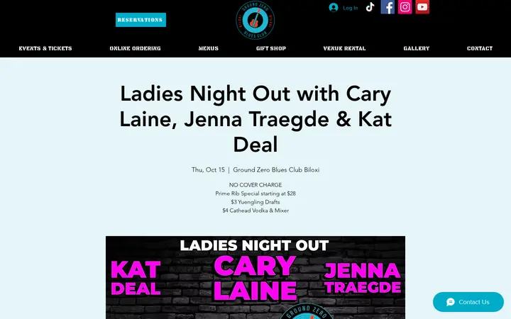 /event-details/ladies-night-out-with-cary-laine-jenna-traegde-kat-deal — Ground Zero Blues Club & Restaurant Biloxi