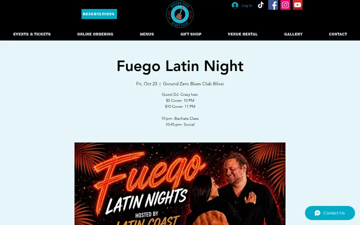 /event-details/fuego-latin-night-17 — Ground Zero Blues Club & Restaurant Biloxi