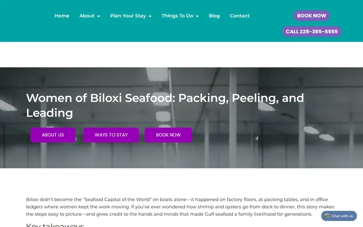 /women-of-biloxi-seafood-packing-peeling-and-leading — Gulf Beach RV Resort