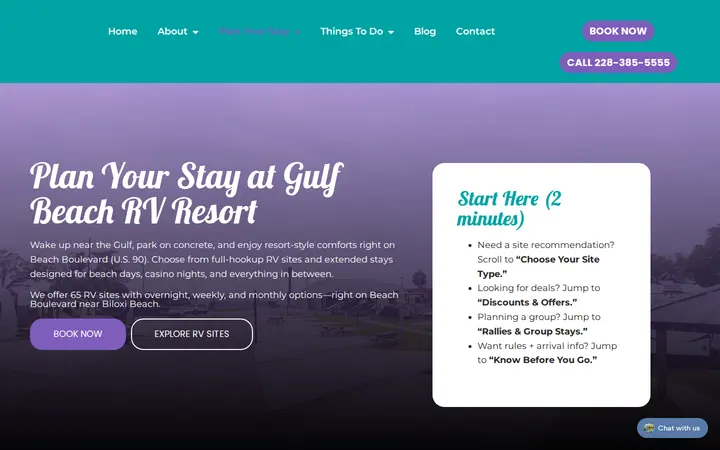 /plan-your-stay — Gulf Beach RV Resort