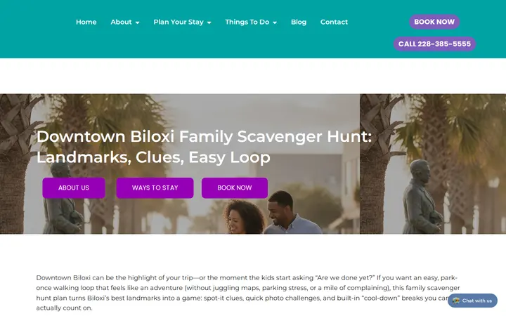 /downtown-biloxi-family-scavenger-hunt-landmarks-clues-easy-loop — Gulf Beach RV Resort