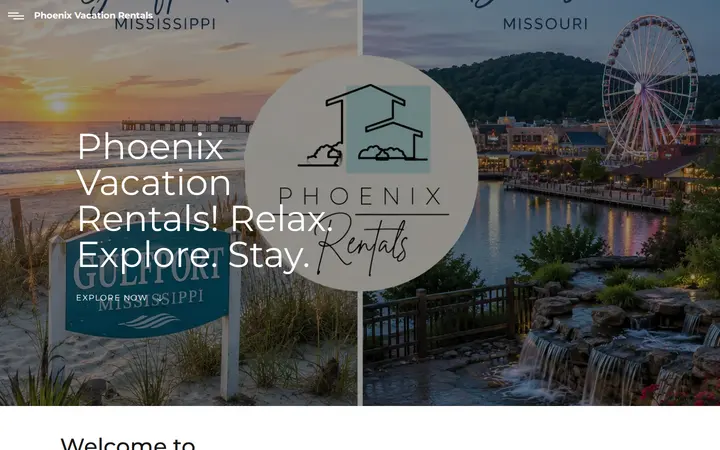 Website of Phoenix Gulfport Beach Cottage