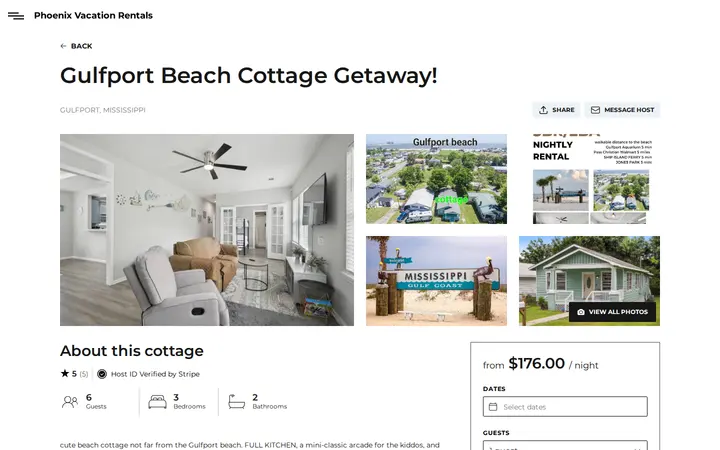 /properties/26473 — Phoenix Gulfport Beach Cottage