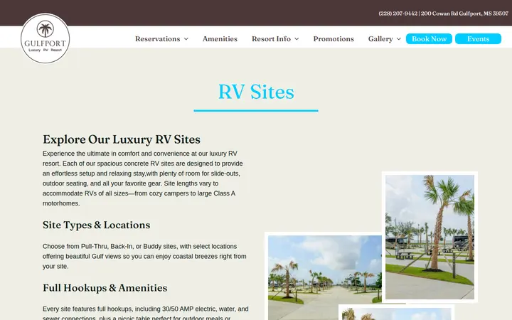/rv-sites — Gulfport Luxury RV Resort