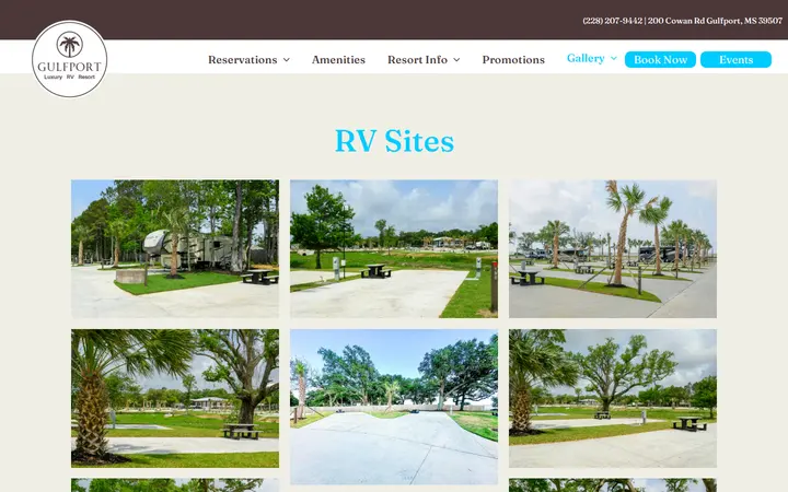 /rv-site-gallery — Gulfport Luxury RV Resort