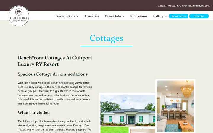 /cottages — Gulfport Luxury RV Resort