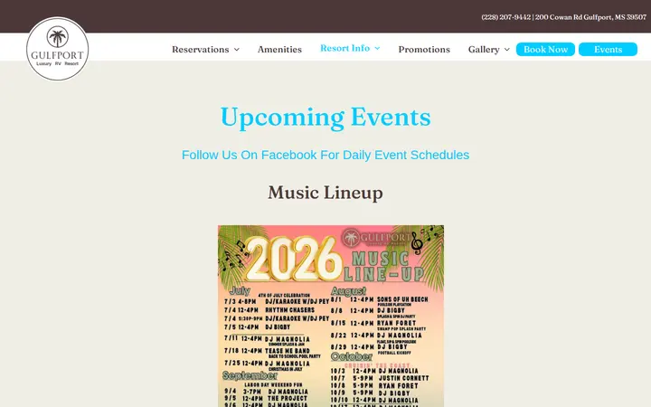 /events — Gulfport Luxury RV Resort