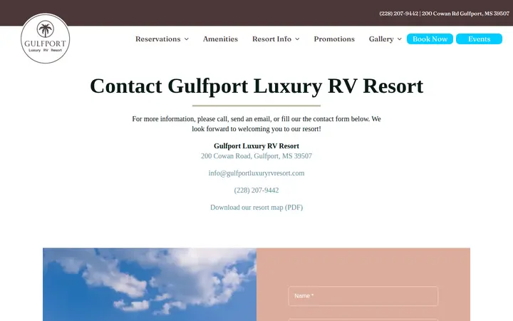 /contact — Gulfport Luxury RV Resort