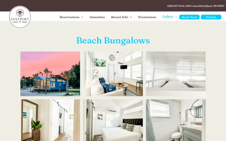/beach-bungalows-gallery — Gulfport Luxury RV Resort