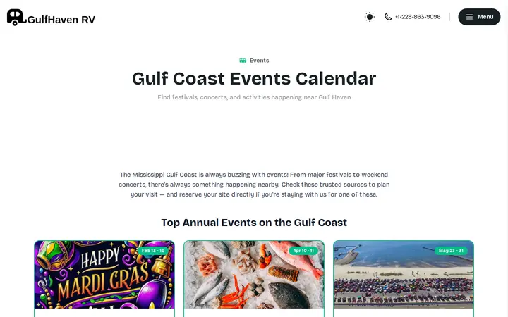 /events — Gulf Haven Campground