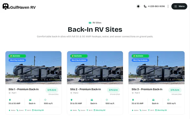 /rv-sites/back-in — Gulf Haven Campground