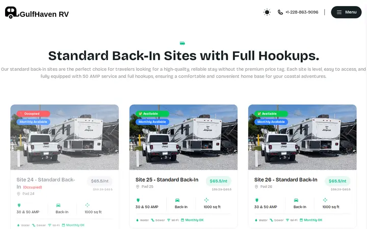 /rv-sites/standard-back-in — Gulf Haven Campground