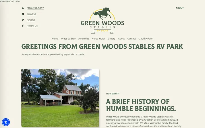 /about — Green Woods Stables RV Park