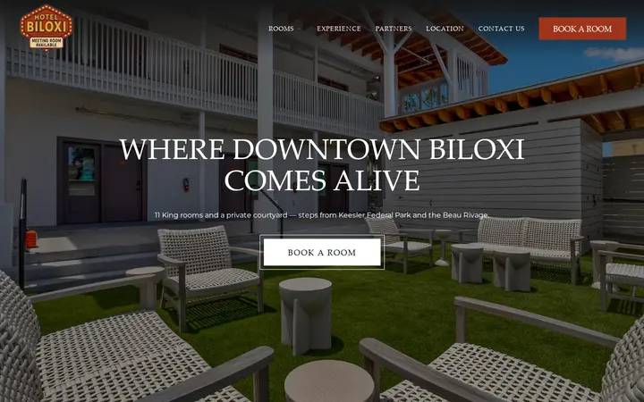 Website of Hotel Biloxi