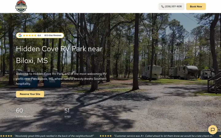 /lp/rv-park-near-biloxi-mississippi — Hidden Cove RV Park