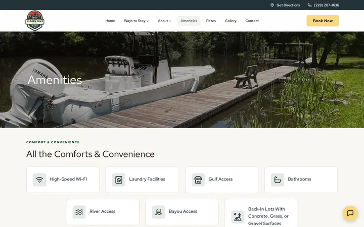 /amenities — Hidden Cove RV Park