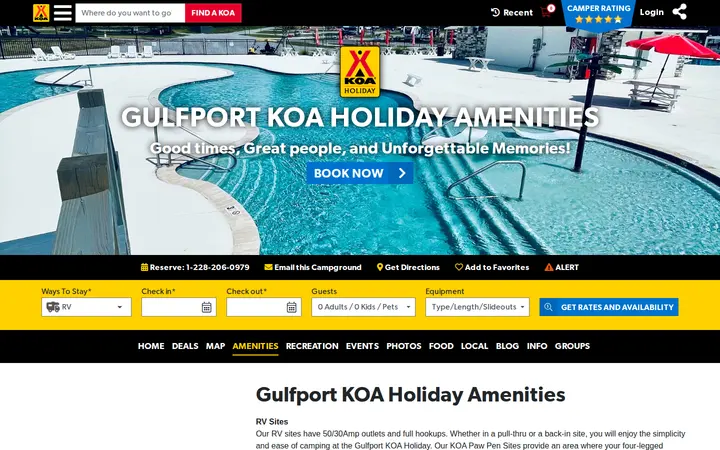 /campgrounds/gulfport/amenities — Gulfport KOA Holiday