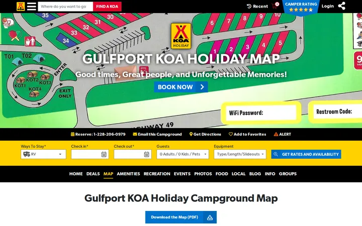 /campgrounds/gulfport/map — Gulfport KOA Holiday