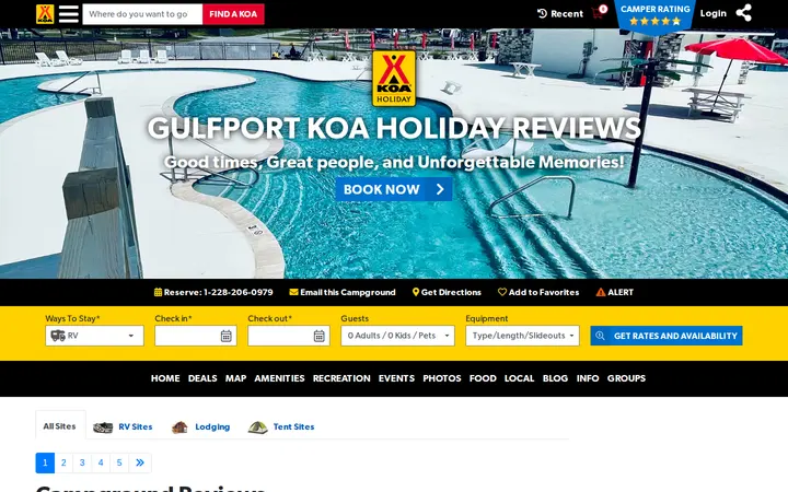 /campgrounds/gulfport/reviews — Gulfport KOA Holiday