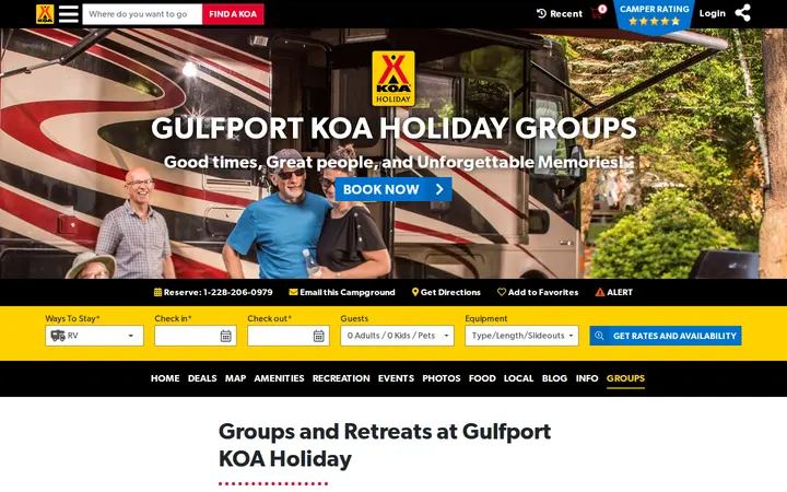 /campgrounds/gulfport/groups — Gulfport KOA Holiday