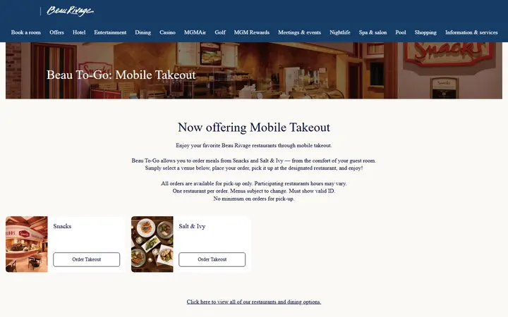 Beau To-Go: Mobile Takeout