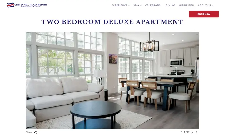 Discover our Two Bedroom Deluxe Apartment and book your stay at Centennial Plaza Resort.