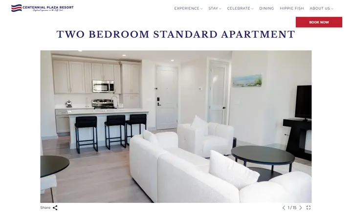 Discover our Two Bedroom Standard Apartment and book your stay at Centennial Plaza Resort.