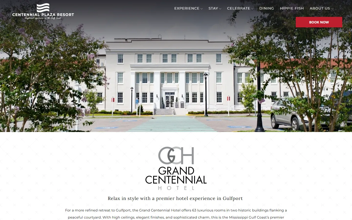 Captured website of Grand Centennial Hotel