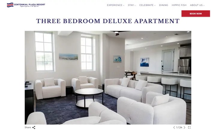 Discover our Three Bedroom Deluxe Apartment and book your stay at Centennial Plaza Resort.