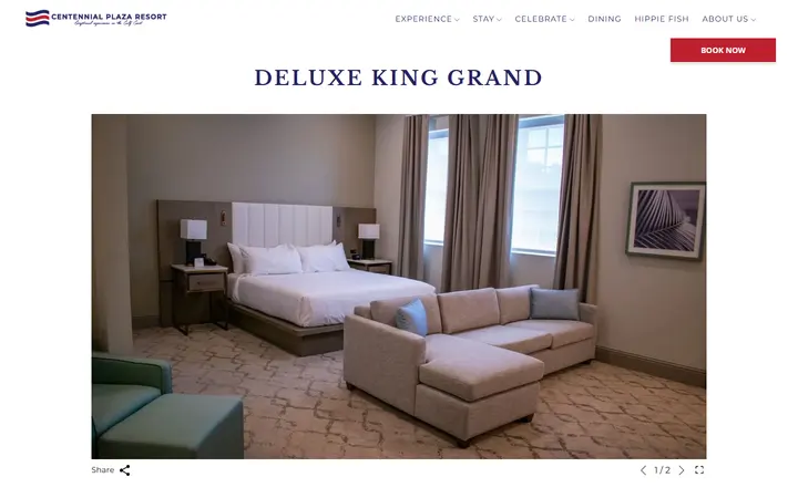 Discover our Deluxe King Grand and book your stay at Centennial Plaza Resort.