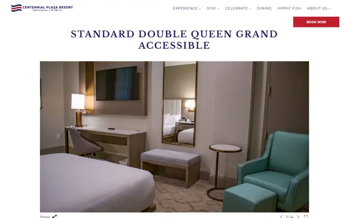 Discover our Standard Double Queen Grand Accessible and book your stay at Centennial Plaza Resort.