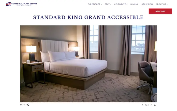 Discover our Standard King Grand Accessible and book your stay at Centennial Plaza Resort.