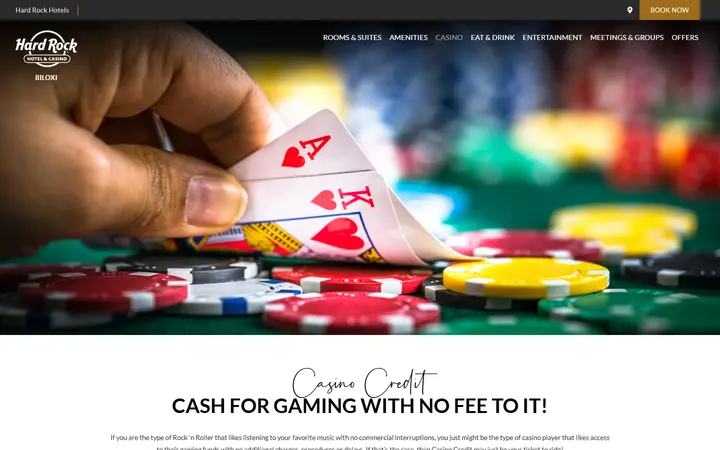Casino Credit at Hard Rock Hotel and Casino Biloxi
