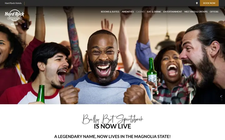 Bally Bet Sportsbook at Hard Rock Hotel and Casino Biloxi