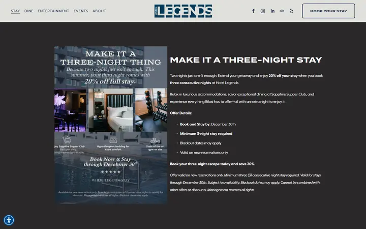 Exclusive Offers — Hotel Legends