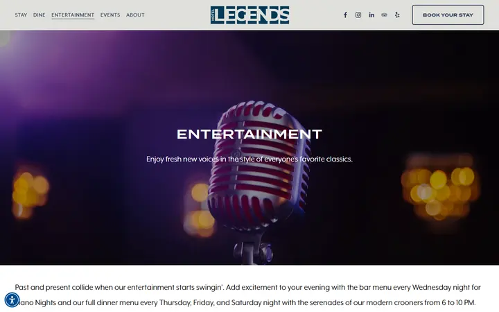 Entertainment — Hotel Legends