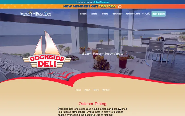 Dockside Deli dining | Beach View Casino Resort