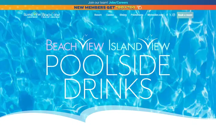 Pool Menu • Island View Casino Resort