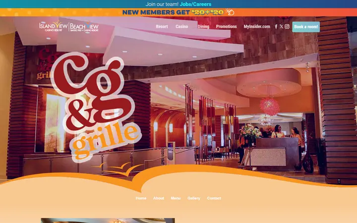 C&G Grille dining | Island View Casino Resort