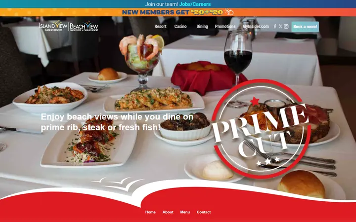 Prime Cut dining | Beach View Casino Resort