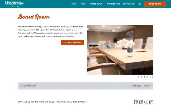 Board Room | Meeting Rooms at Margaritaville Resort Biloxi