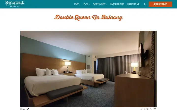 Double Queen No Balcony | Margaritaville Resort Biloxi