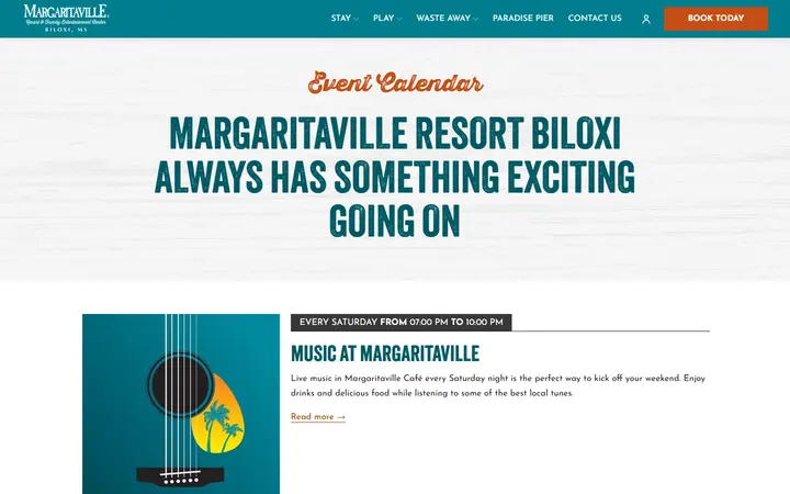 Calendar of Events | Margaritaville Resort Biloxi