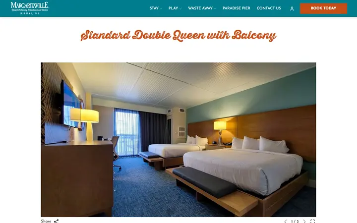 Standard Double Queen with Balcony | Margaritaville Resort Biloxi