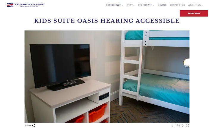 Kids Suite Oasis Hearing Accessible | Centennial Plaza Resort